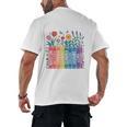 Book Flower Radicalized By Basic Decency Feminist Leftist Men's Back Print T-Shirt Book Flower Radicalized By Basic Decency Feminist Leftist Men's Back Print T-Shirt