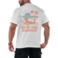 Book Girl Summer Book Reading Retro Sunset Men's Back Print T-Shirt Book Girl Summer Book Reading Retro Sunset Men's Back Print T-Shirt