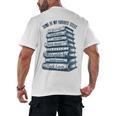 Book Lover Bookish Reader Bibliophile Book Nerd Titles Men's Back Print T-Shirt Book Lover Bookish Reader Bibliophile Book Nerd Titles Men's Back Print T-Shirt