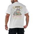 Book Lover Cute Cat Coffee Just 1 More Chapter Cozy Reading Men's Back Print T-Shirt Book Lover Cute Cat Coffee Just 1 More Chapter Cozy Reading Men's Back Print T-Shirt
