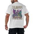 Book Lover Dragon Reading Transport You To Another World Men's Back Print T-Shirt Book Lover Dragon Reading Transport You To Another World Men's Back Print T-Shirt