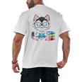 Book Lover Reading Husky Dog Men's Back Print T-Shirt Book Lover Reading Husky Dog Men's Back Print T-Shirt