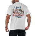 Book Lovers a Book a Day Keeps The Mental Breakdown Away Men's Back Print T-Shirt