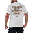 Book Lovers Reading For Teachers Students Librarians Men's Back Print T-Shirt Book Lovers Reading For Teachers Students Librarians Men's Back Print T-Shirt