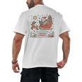 Book Lovers Winter Sleighing Through Stories Tee Premium Tri-Blend Men's Back Print T-Shirt