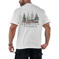 My Book Preference Has Me On The Naughty List Christmas Tree Men's Back Print T-Shirt