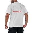 My Book Preference Naughty List Readers Christmas Joke Men's Back Print T-Shirt