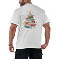 All Booked For Christmas Book Christmas Book Lover Librarian Men's Back Print T-Shirt