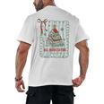 All Booked For Christmas Book Xmas Tree Coquette Bow Lights Men's Back Print T-Shirt All Booked For Christmas Book Xmas Tree Coquette Bow Lights Men's Back Print T-Shirt