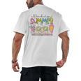 All Booked For Summer Reading Beach Floral Bookish Book Girl Men's Back Print T-Shirt