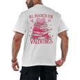 All Booked For Valentine Books Lover Teacher Floral Men's Back Print T-Shirt All Booked For Valentine Books Lover Teacher Floral Men's Back Print T-Shirt