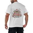 All Booked For Valentines Book Lover Romance Men's Back Print T-Shirt