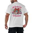 All Booked For Valentines Book Lover Teachers Men's Back Print T-Shirt All Booked For Valentines Book Lover Teachers Men's Back Print T-Shirt
