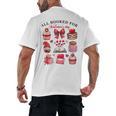 All Booked For Valentine's Day Book Lover Bookworm Bookish Men's Back Print T-Shirt