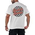 Bookish Baddie Retro Aesthetic Typography Men's Back Print T-Shirt