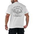 Books I Believe In Love At First Chapter Book Lover Men's Back Print T-Shirt Books I Believe In Love At First Chapter Book Lover Men's Back Print T-Shirt