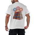 Books Fireworks 4th Of July Bookworm Patriotic Reader Men's Back Print T-Shirt Books Fireworks 4th Of July Bookworm Patriotic Reader Men's Back Print T-Shirt