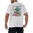 Books It's Okay To Be Kind Yellow Mental Health Day Kids Men's Back Print T-Shirt Books It's Okay To Be Kind Yellow Mental Health Day Kids Men's Back Print T-Shirt