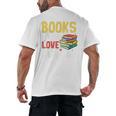 Books Are My Love Language Stack Men's Back Print T-Shirt Books Are My Love Language Stack Men's Back Print T-Shirt