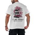 I Like Books More Than I Like People Reader Teacher Bookworm Men's Back Print T-Shirt
