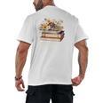 Booktrovert Vintage Wildflowers Books For Book Lovers Men's Back Print T-Shirt