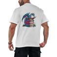 Bookworm Please I'm A Book Dragon Blue Dragon Men's Back Print T-Shirt Bookworm Please I'm A Book Dragon Blue Dragon Men's Back Print T-Shirt
