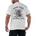 Bookworm Smutt Probably Reading Something Smutty Reader Men's Back Print T-Shirt