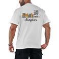 Bookworm Woman Reading Fiction Novels Library Book Store Men's Back Print T-Shirt