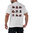 Cat Reading Books Lover Christmas Cat Lover Xmas Men's Back Print T-Shirt