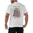 Cats Books Lover Men Women Men's Back Print T-Shirt Cats Books Lover Men Women Men's Back Print T-Shirt
