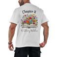 Chapter 11 Years Old 11th Birthday Wildflower Book Lover Men's Back Print T-Shirt