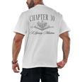 Chapter 30 A Literary Milestone 30th Birthday Book Lover Men's Back Print T-Shirt Chapter 30 A Literary Milestone 30th Birthday Book Lover Men's Back Print T-Shirt