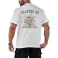 Chapter 32- Book Lovers & Readers 32nd Birthday Wildflowers Premium Tri-Blend Men's Back Print T-Shirt