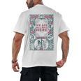 Cheshire Cat Alice In Wonderland Vintage Book Men's Back Print T-Shirt Cheshire Cat Alice In Wonderland Vintage Book Men's Back Print T-Shirt