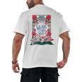 Cheshire Cat Alice In Wonderland Vintage Book Premium Men's Back Print T-Shirt Cheshire Cat Alice In Wonderland Vintage Book Premium Men's Back Print T-Shirt