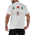 Christmas Tee Most Likely To Read A Book On Christmas Men's Back Print T-Shirt
