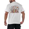 I Closed My Book To Be Here Floral Bookworm Reading Men's Back Print T-Shirt