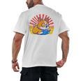 Corgi Dog Reading Book Book Lover Dog Lover Men's Back Print T-Shirt Corgi Dog Reading Book Book Lover Dog Lover Men's Back Print T-Shirt