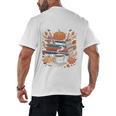 Cozy Autumn Books Fully Booked For Fall Books Pumpkin Men's Back Print T-Shirt Cozy Autumn Books Fully Booked For Fall Books Pumpkin Men's Back Print T-Shirt