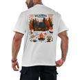 Cozy Reading Cabin Retreat Fall Bookish Autumn Cozy Reader Men's Back Print T-Shirt