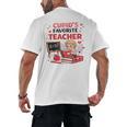 Cupid's Favorite Math Teacher Valentine Reading Book Women Men's Back Print T-Shirt Cupid's Favorite Math Teacher Valentine Reading Book Women Men's Back Print T-Shirt