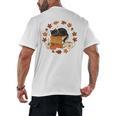 Cute Cat Fall In Love With Reading Book Cat Lover Librarian Men's Back Print T-Shirt Cute Cat Fall In Love With Reading Book Cat Lover Librarian Men's Back Print T-Shirt