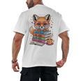 Cute Fox Read More Be Kind Stay Weird Reader Geek Book Lover Men's Back Print T-Shirt Cute Fox Read More Be Kind Stay Weird Reader Geek Book Lover Men's Back Print T-Shirt