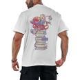 Cute Octopus Bookworm Fun Reading Tee For Book Lovers Men's Back Print T-Shirt