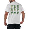 Cute Shamrock Reading Books St Patrick's Day Teacher Reading Men's Back Print T-Shirt Cute Shamrock Reading Books St Patrick's Day Teacher Reading Men's Back Print T-Shirt