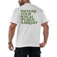 Defend Your Local Public Library For Book Lovers Men's Back Print T-Shirt
