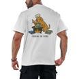 Dog Cooking The Books Men's Back Print T-Shirt