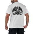 Dragon Reading Book Bookworm Books Dragon Learning Men's Back Print T-Shirt