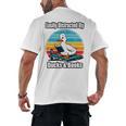 Ducks Books Lover Easily Distracted By Ducks & Books Men's Back Print T-Shirt