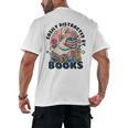 Easily Distracted By Books Read Goose Lover Bookworm Reading Men's Back Print T-Shirt Easily Distracted By Books Read Goose Lover Bookworm Reading Men's Back Print T-Shirt